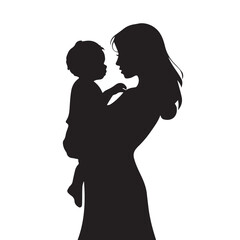 Mothers day vector silhouette
