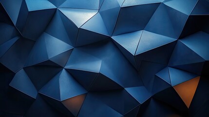 A sleek, modern black and blue geometric background provides a sharp design
