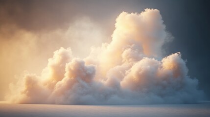 Soft Wispy Clouds Illuminated by Gentle Sunrise Lighting