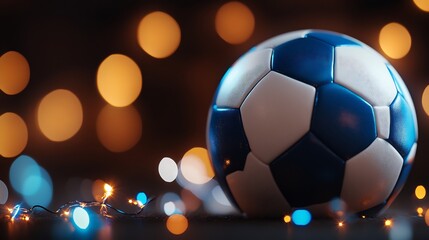Fototapeta premium Soccer Ball Festive Night Photography