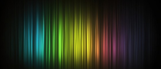 Colorful Vertical Lines with Gradient Effects on a Dark Background Ideal for Abstract Art, Technology, or Modern Design Projects