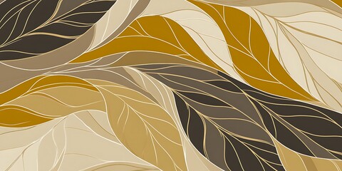Abstract autumn leaves pattern, nature design, fall background, decorative art