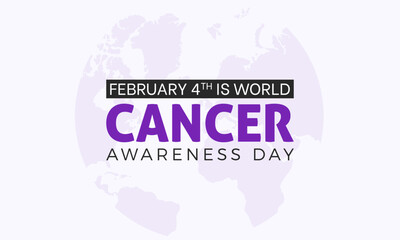 Fototapeta premium World Cancer Day, February 4. Healthcare and medical concept Vector illustration