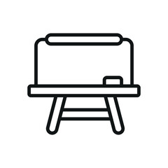 Blackboard icon featuring a sleek and minimalistic design, ideal for adding sophistication to writing, brainstorming, or communication-themed projects
