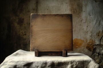 Wooden Sign on Table