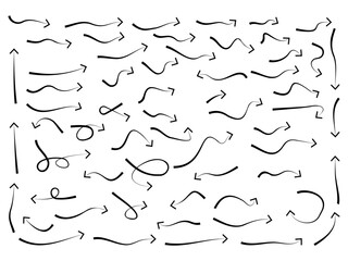 Arrow collection vector icon set on white background