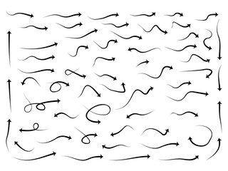 Arrow collection vector icon set on white background