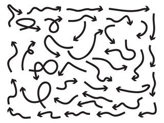 Arrow collection vector icon set on white background