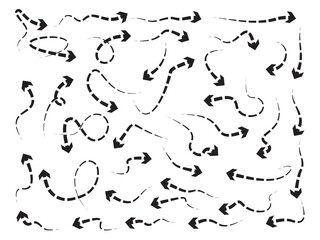 Arrow collection vector icon set on white background