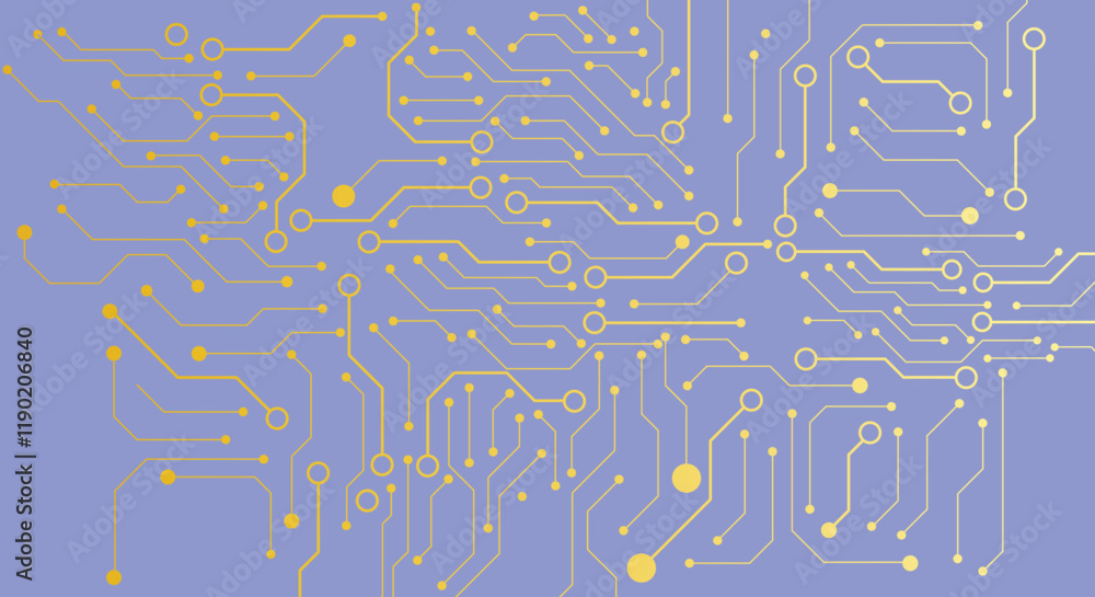 Poster circuit board chipset abstract technology background with technological elements. vector illustratio