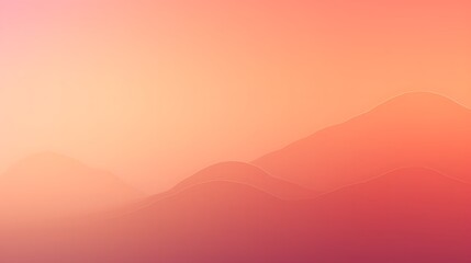 Abstract Orange Sunset Landscape Minimalist Design