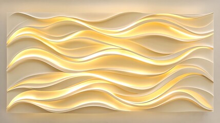 Obraz premium Illuminated Wave Pattern Wall Art Decor