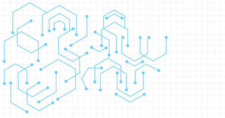 abstract blue hexagon. geometric texture background. scientific technology. network concept. Vector illustration.