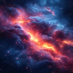 Obraz premium Abstract galaxy-inspired gradients with shimmering star effects