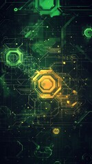 Fototapeta premium Textured yellow and green grainy background with noise effect, suitable for modern graphics and creative visuals, book illustration style
