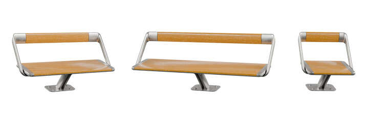 benches isolated on white