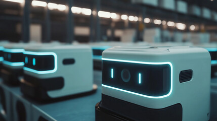 AI-powered warehouse robots for sorting and categorizing products in distribution centers.