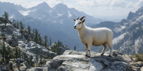 Goat on Rock
