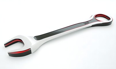 Modern design wrench isolated on white background.