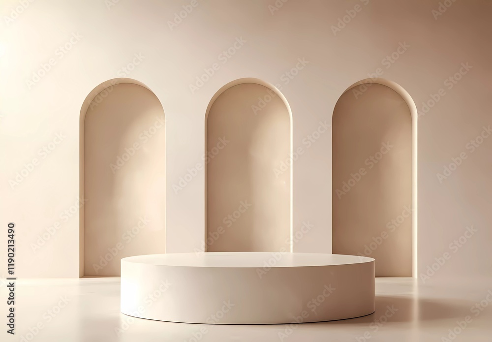Poster 3d render of an abstract background with geometric, minimal shapes and empty space for product prese