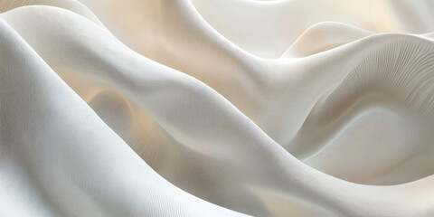 Obraz premium An abstract image of flowing, white fabric creating a swirling, almost sculptural effect