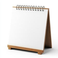 Blank Wooden Desk Calendar Mockup for Creative Design