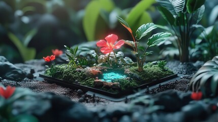 Digital interaction with a sustainable development hologram,