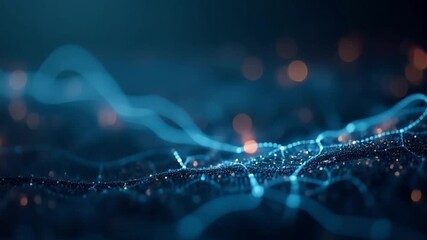 Abstract digital data visualization. Concept of big data, technology, and future.