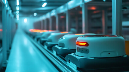 AI-powered warehouse robots for sorting and categorizing products in distribution centers.