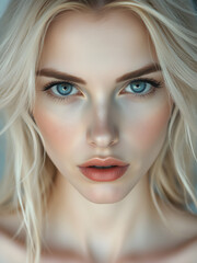 Elegant Portrait Photo of a Beautiful Female Model in a Lace Pink Dress Surrounded by Blooming Roses Background. Photoshoot of a Pretty Woman. Generative AI.