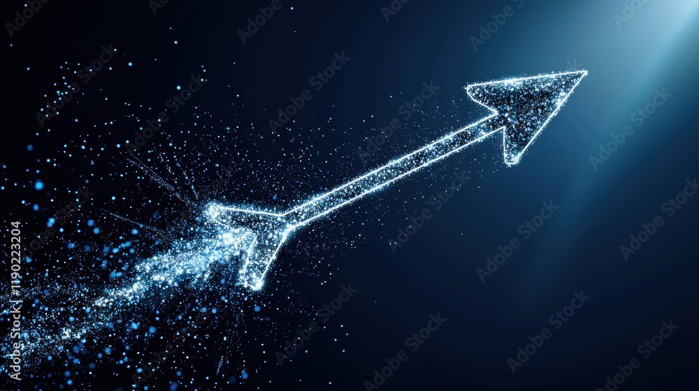 Aufkleber dynamic arrow concept signifying growth digital space graphic design futuristic environment abstract