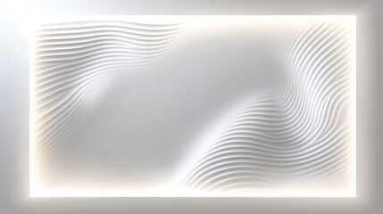 Abstract White Wave Panel Design With Subtle Lighting