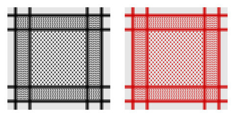Keffiyeh is symbol of Palestinian nationalism.The Palestinian keffiyeh is a chequered black and white scarf that is usually worn around the neck or head.