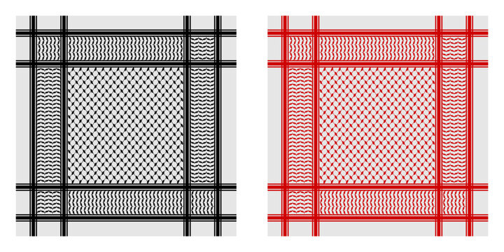 Keffiyeh is symbol of Palestinian nationalism.The Palestinian keffiyeh is a chequered black and white scarf that is usually worn around the neck or head.
