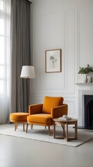 modern living room with sofa