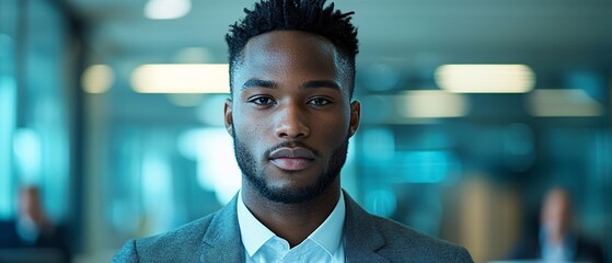 Confident Young Man in Business Attire