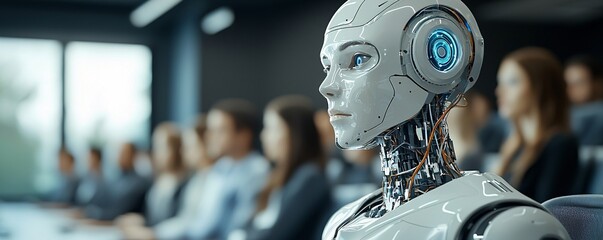 Robot Attending Business Conference Presentation