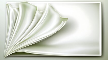 Elegant White Silk Draped Over a Blank Frame