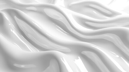 Fototapeta premium Abstract White Liquid Surface Smooth Swirls