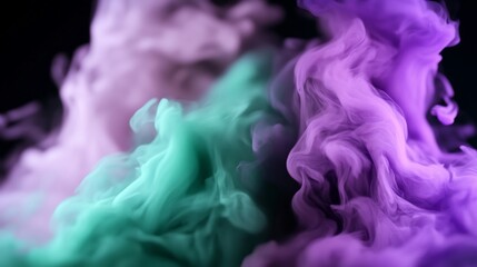 Fototapeta premium Abstract Swirling Purple and Teal Smoke