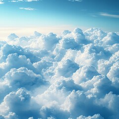Soft Blue Sky with Seamless Texture of Clouds