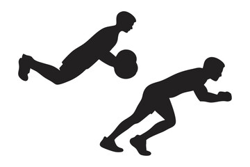 Set of picture fit cartoon character training vector