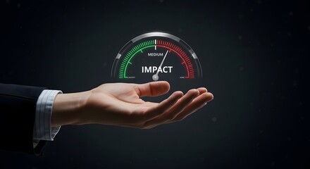 Business impact measurement futuristic dashboard for analyzing performance and strategic outcome