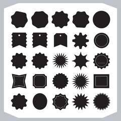 Special Offer Sale Tags and Ribbon Banners Icon Silhouettes Pack,  Offer Tags Coupons and Sale Banners