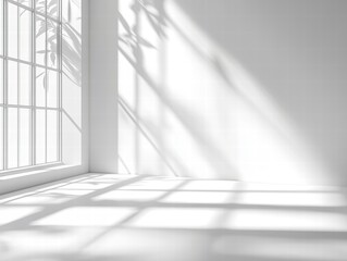 Obraz premium A bright white background with a faint shadow creating a clean, elegant vibe