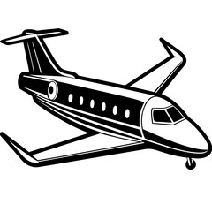 airplane on the white background vector illustration art