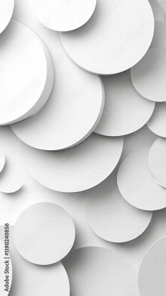 Poster a clean background with overlapping circles and smooth gradients, modern and minimalist