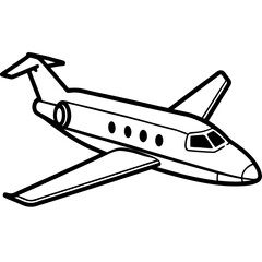 airplane on the white background vector illustration art