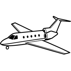 airplane on the white background vector illustration art