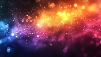 Obraz premium A colorful bokeh background with lights of various colors softly blending together, creating an abstract festive scene